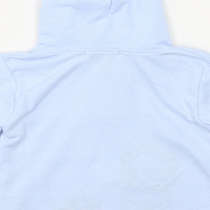 Baby C Baby Blue Striped Cotton Pullover Jumper Size 6-9 Months Button - Lion