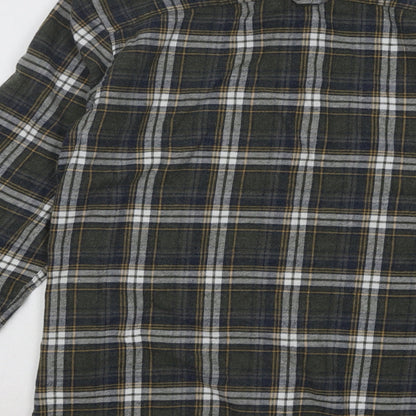 Mens UK Size S ONLY & SONS Green  Button-Up Long Sleeve Casual Shirt