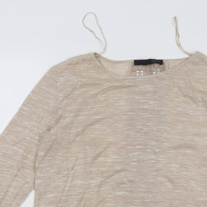 Womens UK Size 10 Atmosphere Beige Pullover Jumper