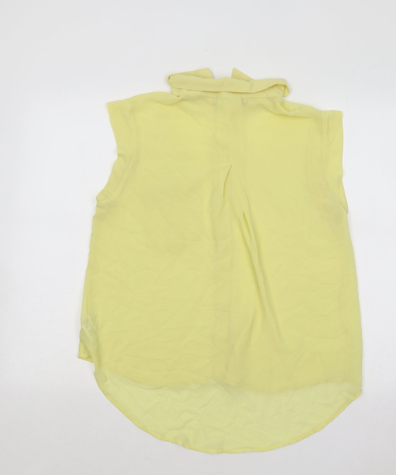 Love 21 Womens Yellow Polyester Basic Blouse Size S Collared