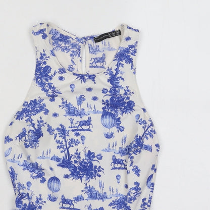 Womens UK Size 6 Atmosphere Blue Basic T-Shirt