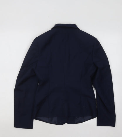 YFFUSHI Womens Blue Jacket Blazer Size XS Button