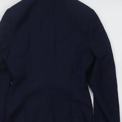 YFFUSHI Womens Blue Jacket Blazer Size XS Button