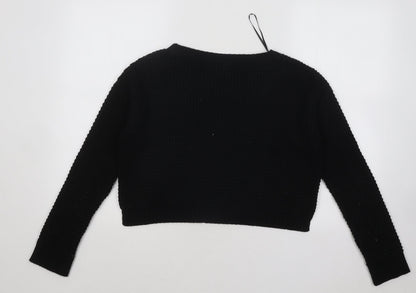 Womens UK Size 8 Topshop Black Pullover Jumper