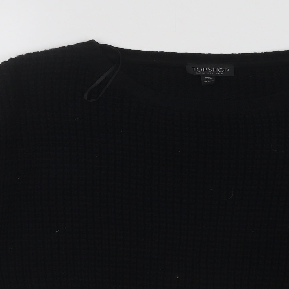 Womens UK Size 8 Topshop Black Pullover Jumper
