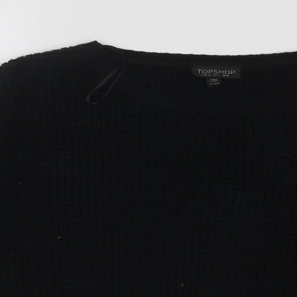 Womens UK Size 8 Topshop Black Pullover Jumper