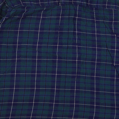 Union Workwear Mens Multicoloured Plaid Cotton Button-Up Size XL Collared Button