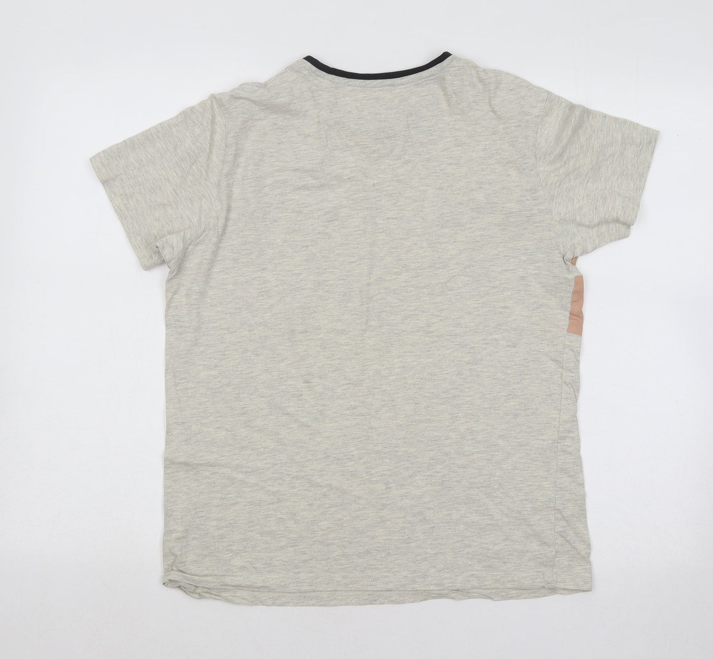 ACW85 Mens Beige Cotton T-Shirt Size S Round Neck - Laguna Beach