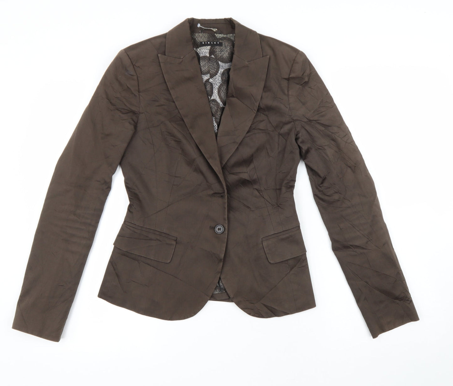 Womens UK Size S Sisley Brown Jacket
