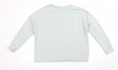 Womens UK Size S Pull&Bear Green Pullover Sweatshirt