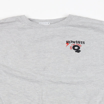 Mommamakes Womens Grey Cotton Pullover Sweatshirt Size L Pullover - Hormones and The Gang