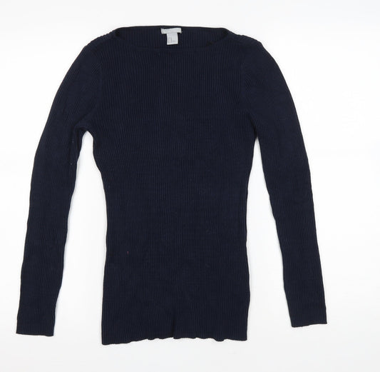 Womens UK Size M H&M Blue Pullover Jumper