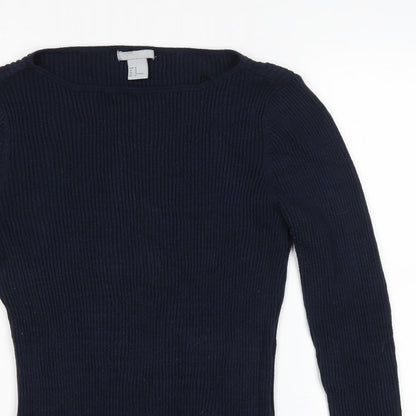 Womens UK Size M H&M Blue Pullover Jumper