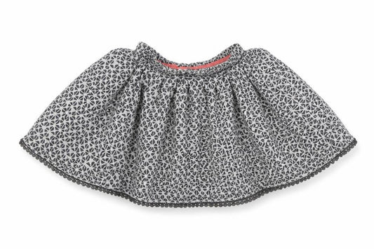 NEXT Girls Grey Geometric Polyester Skater Skirt Size 4-5 Years Regular Pull On