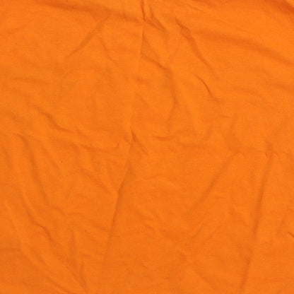 George Girls Orange Cotton Basic T-Shirt Size 2-3 Years Round Neck Pullover - Epic Vibes Worldwide