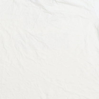 Matalan Womens White Cotton Basic T-Shirt Size M Round Neck - Rule Maker