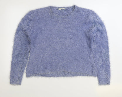 Womens UK Size L Peacocks Blue Pullover Jumper