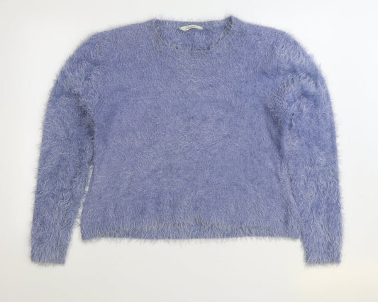 Womens UK Size L Peacocks Blue Pullover Jumper
