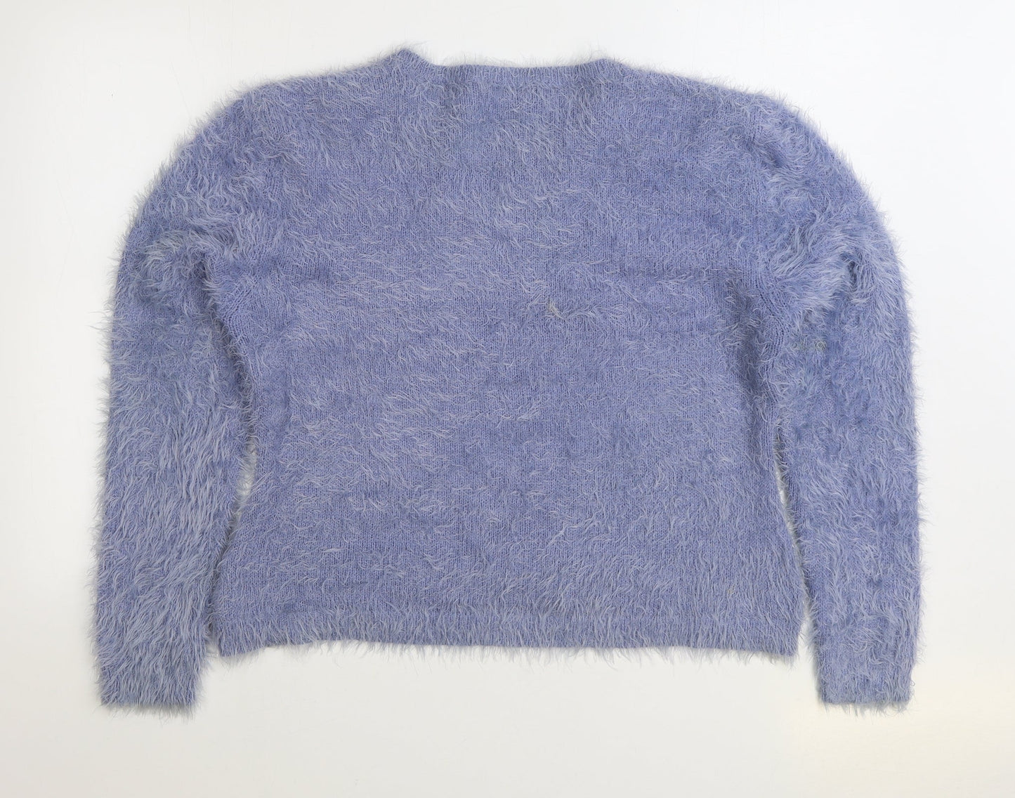 Womens UK Size L Peacocks Blue Pullover Jumper