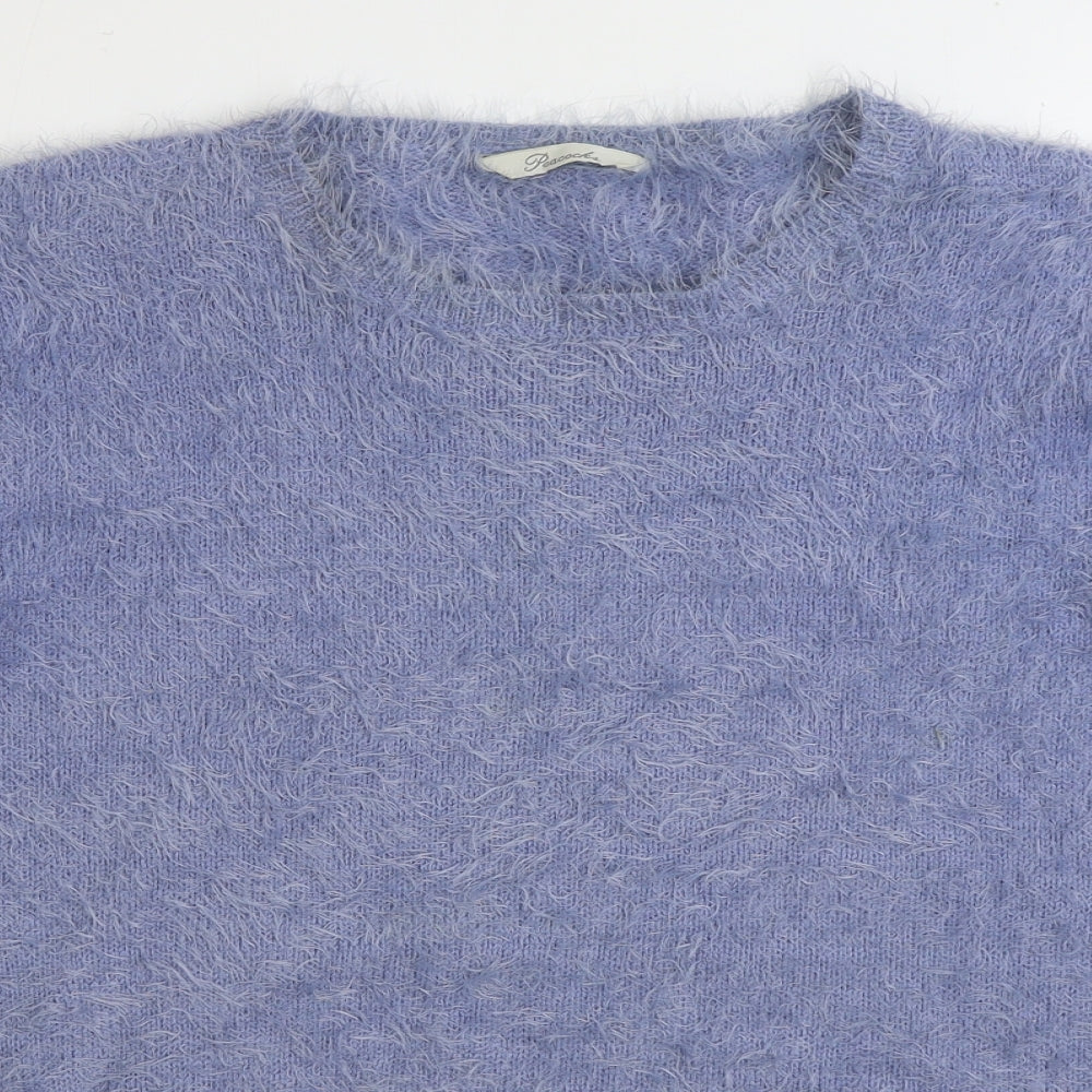 Womens UK Size L Peacocks Blue Pullover Jumper