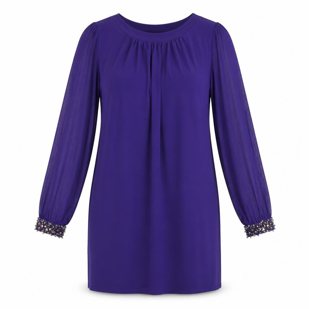 Dorothy Perkins Womens Purple Polyester Sheath Size 12 Boat Neck Pullover