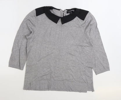 Womens UK Size 14 Papaya Grey Pullover Jumper