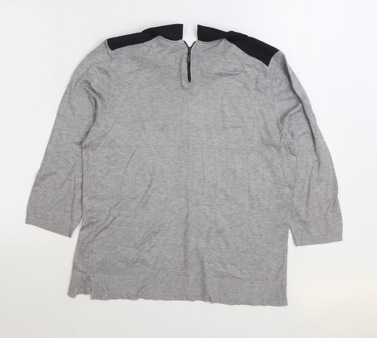 Womens UK Size 14 Papaya Grey Pullover Jumper