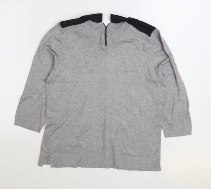 Womens UK Size 14 Papaya Grey Pullover Jumper