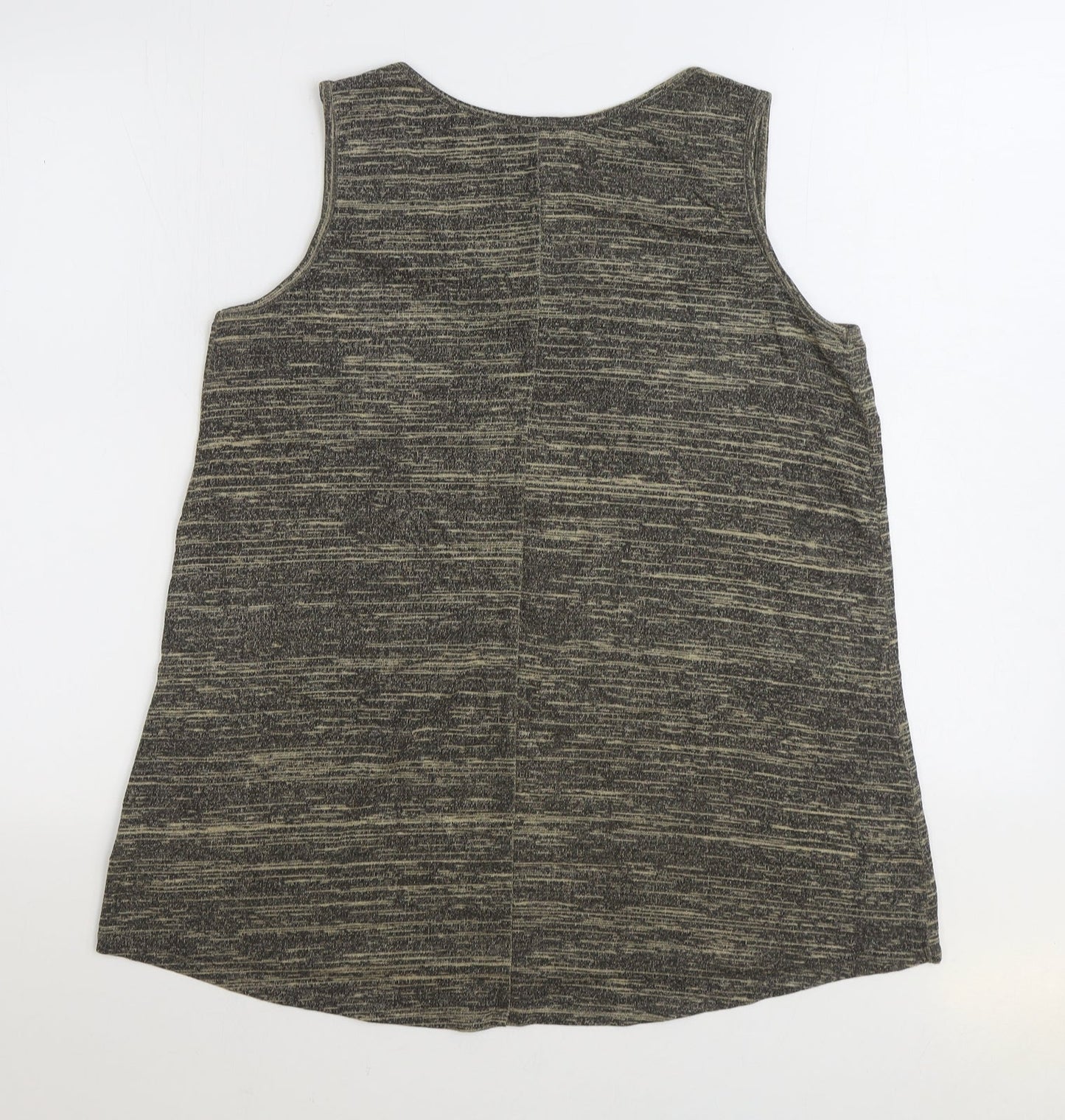 George Womens Brown Viscose Basic Tank Size 12 Scoop Neck