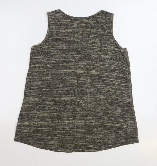 George Womens Brown Viscose Basic Tank Size 12 Scoop Neck