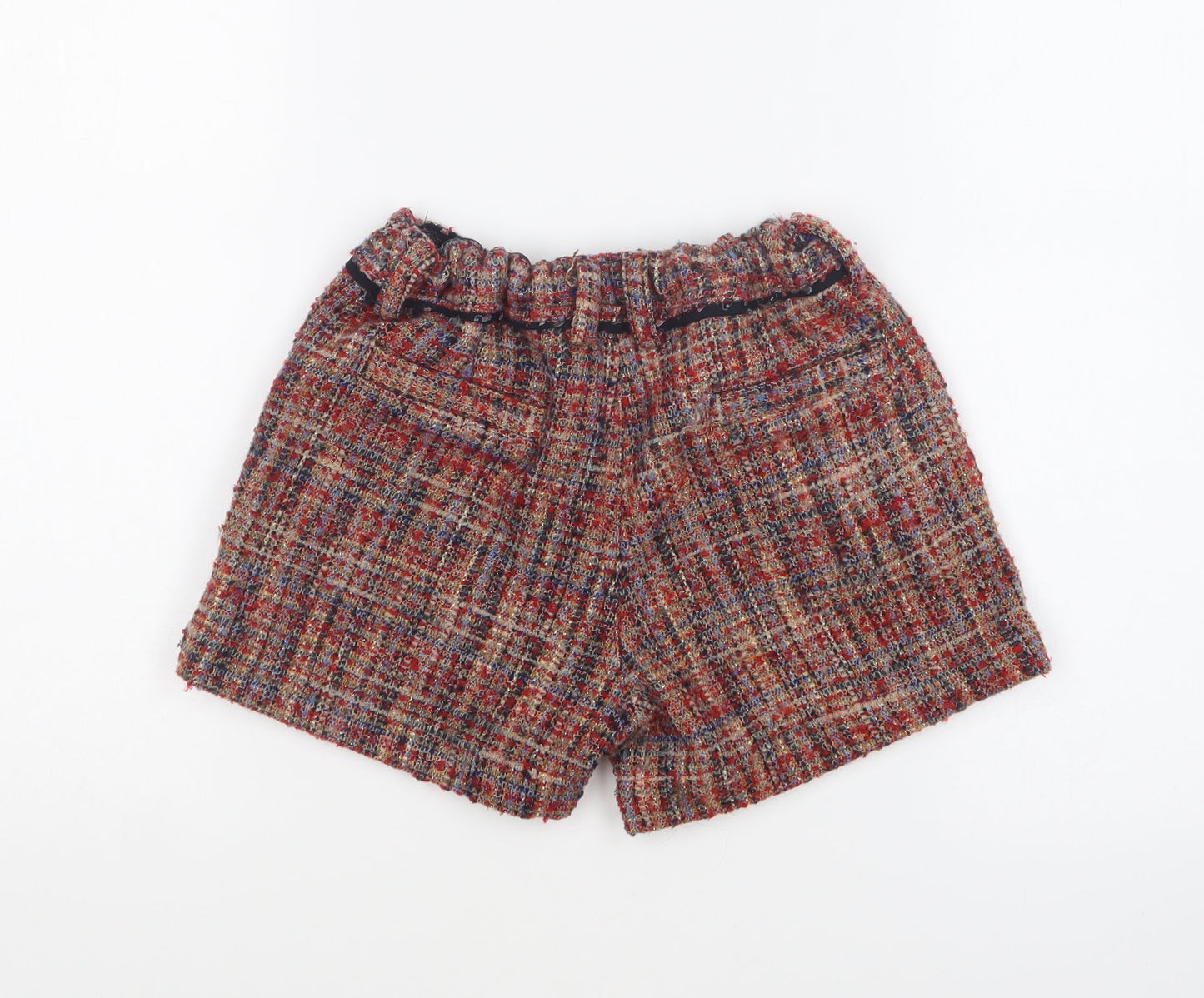 Nono Girls Multicoloured Acrylic Chino Shorts Size 11-12 Years Regular Zip