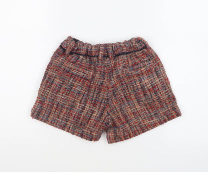 Nono Girls Multicoloured Acrylic Chino Shorts Size 11-12 Years Regular Zip