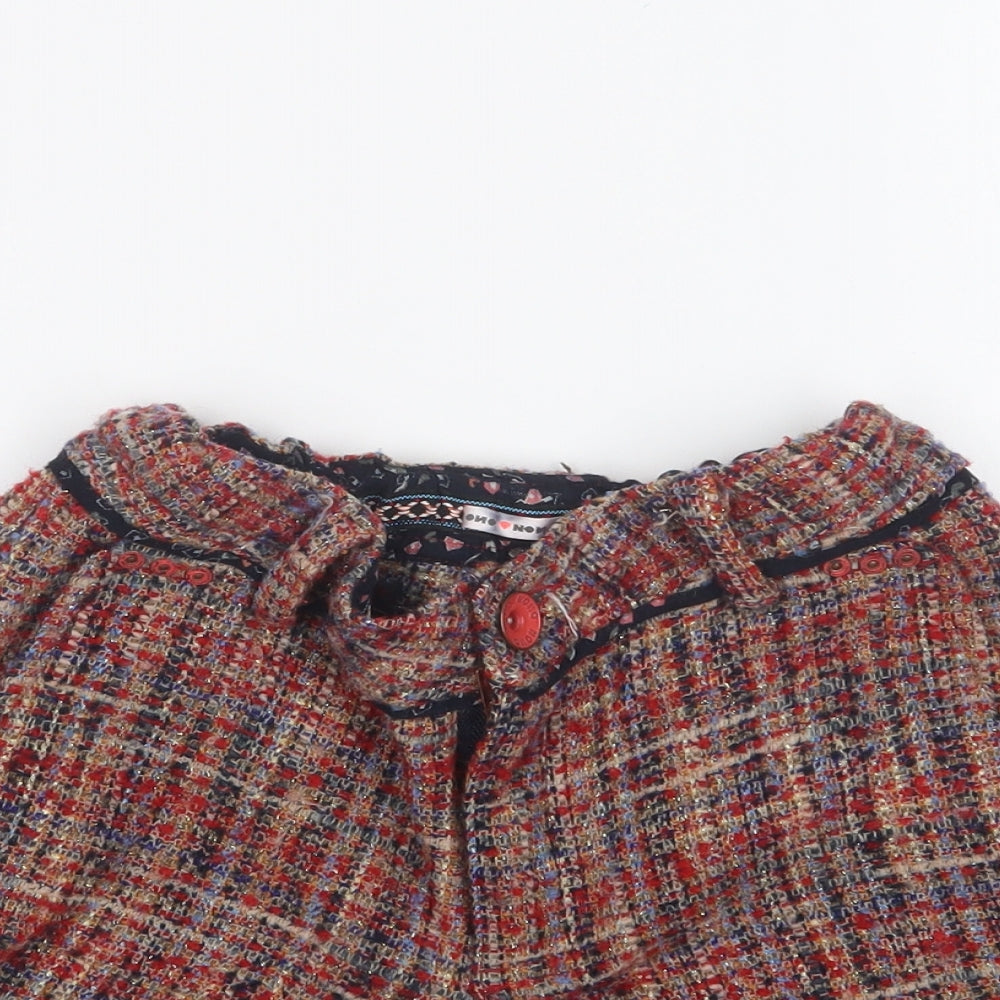 Nono Girls Multicoloured Acrylic Chino Shorts Size 11-12 Years Regular Zip
