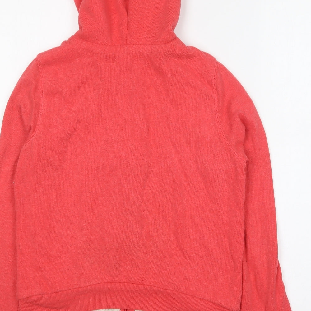 Hollister Womens Red Cotton Full Zip Hoodie Size S Zip