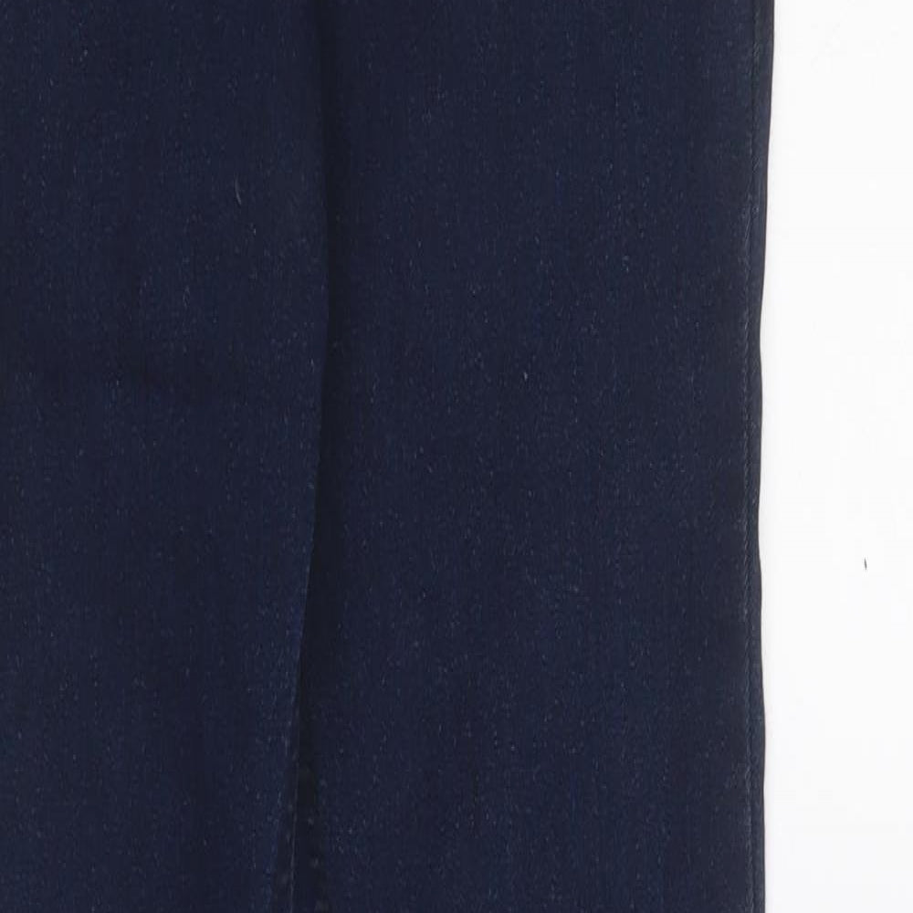 Pull&Bear Womens Blue Acrylic Skinny Jeans Size 8 L29 in Regular Button