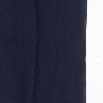 Pull&Bear Womens Blue Acrylic Skinny Jeans Size 8 L29 in Regular Button