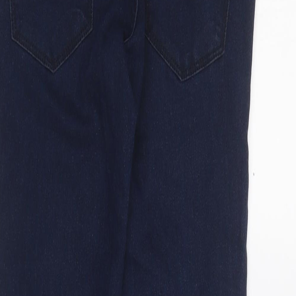 Pull&Bear Womens Blue Acrylic Skinny Jeans Size 8 L29 in Regular Button