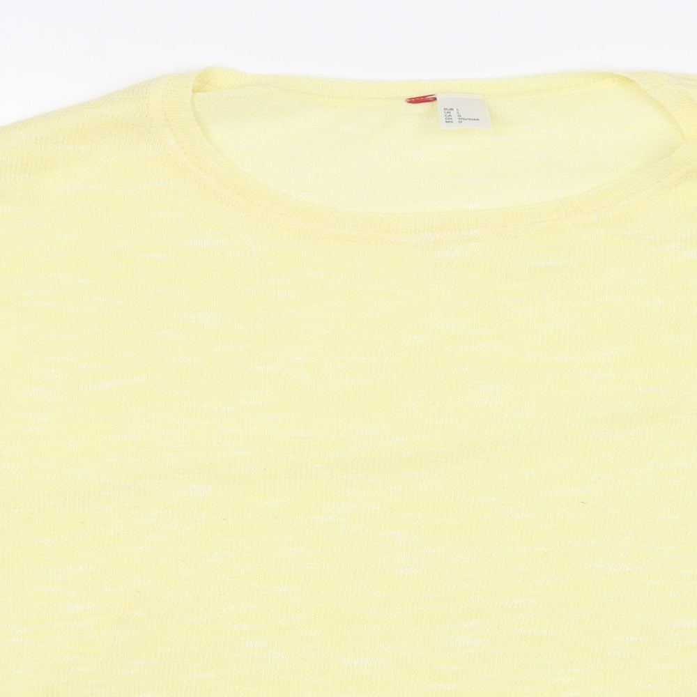 Womens UK Size L H&M Yellow Pullover Jumper