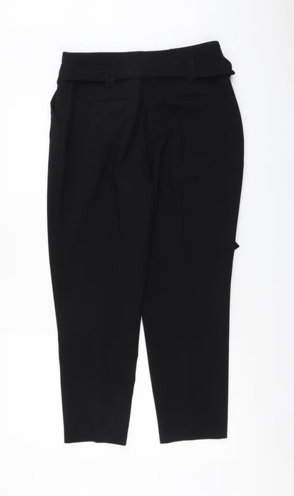 Womens UK Size 12 Dorothy Perkins Regular Fit Chino Black Trousers