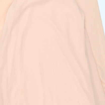 Exhibit Womens Pink Polyester A-Line Size 8 Square Neck Pullover