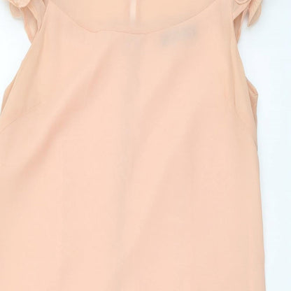 Oli Womens Pink Polyester A-Line Size 12 Round Neck Zip