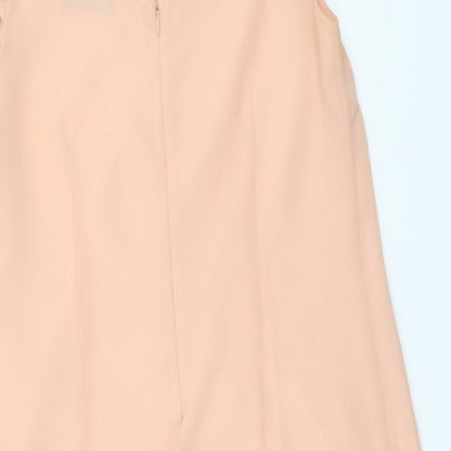 Oli Womens Pink Polyester A-Line Size 12 Round Neck Zip