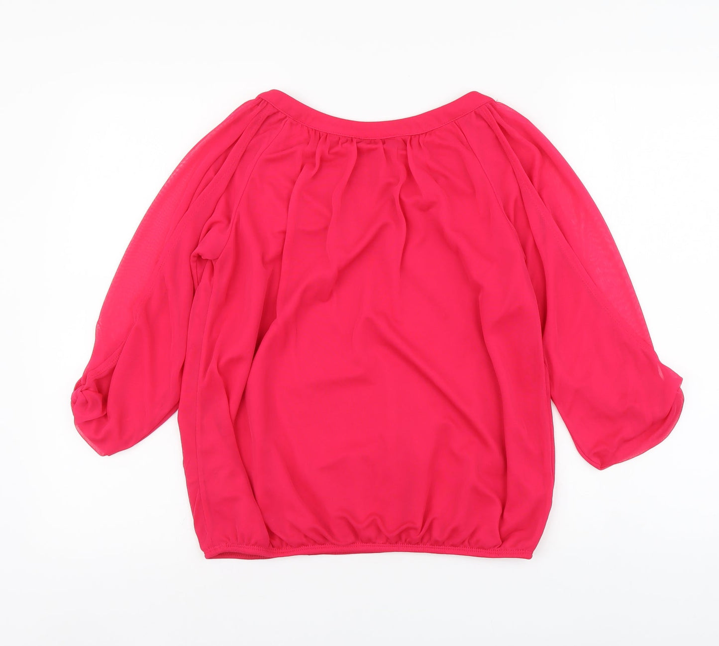 Womens UK Size S Wallis Pink Basic Blouse