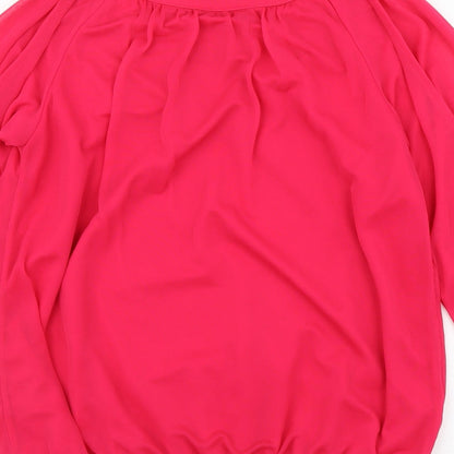 Womens UK Size S Wallis Pink Basic Blouse