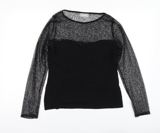 Womens UK Size 10 Wallis Black Basic Blouse