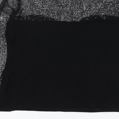 Womens UK Size 10 Wallis Black Basic Blouse