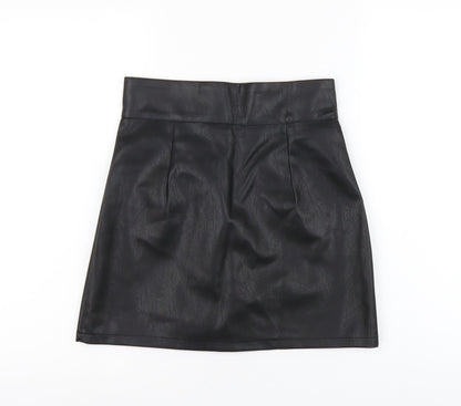 Womens UK Size M Preworn Mini Latex Skirt