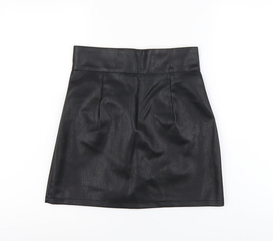 Womens UK Size M Preworn Mini Latex Skirt