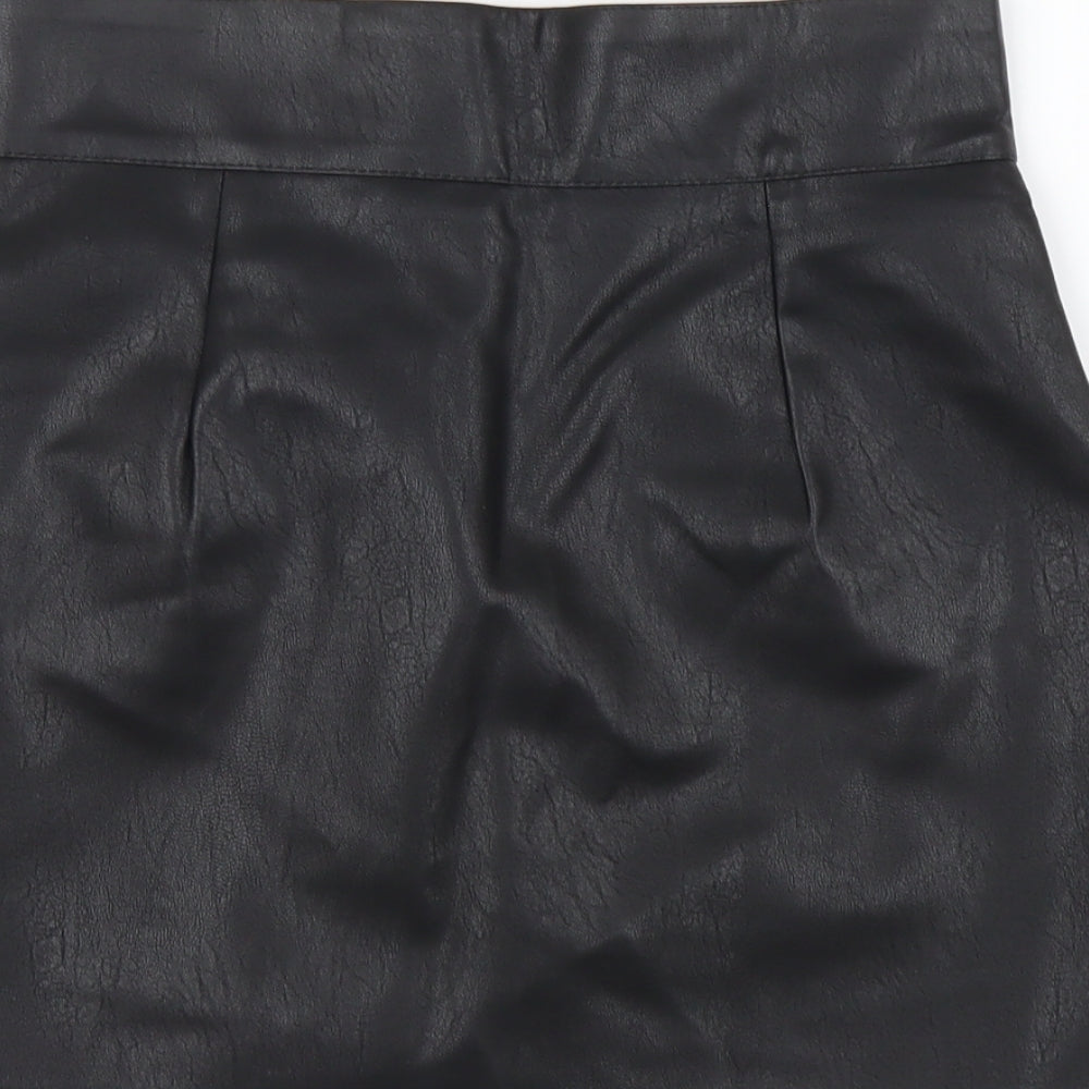 Womens UK Size M Preworn Mini Latex Skirt