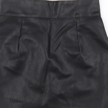 Womens UK Size M Preworn Mini Latex Skirt